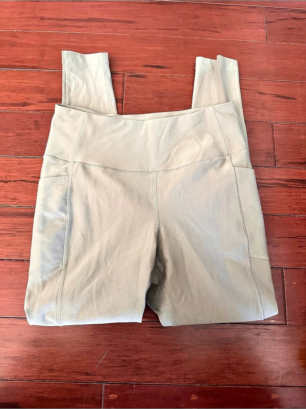 Mondetta Performance Luxury Sage Khaki High Rise Pocket Leggings M